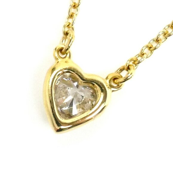 TIFFANY Authentic 18k Gold Diamond Heart Necklace - Picture 2 of 5